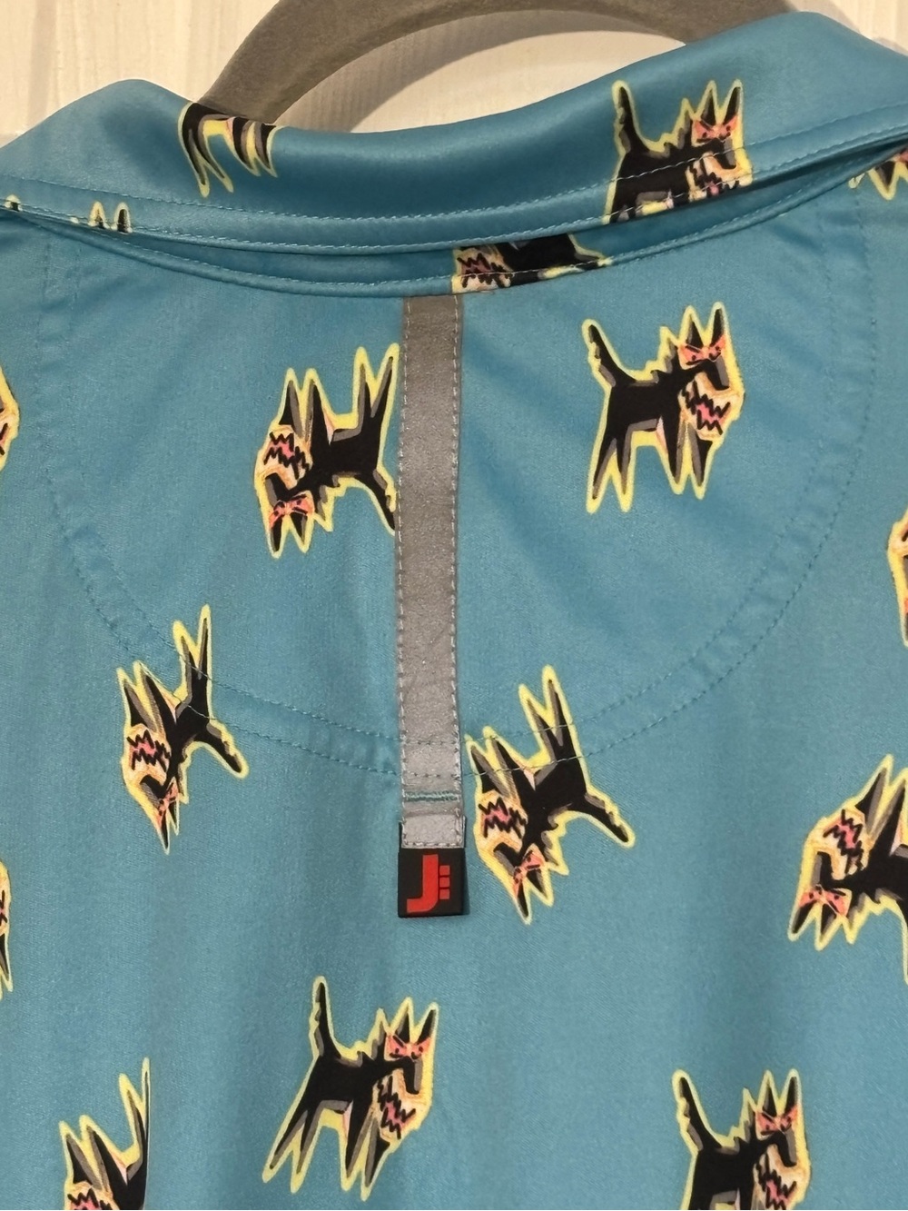 Jamie Sadock Men’s Xxl Blue Barking Dog Print Performance Golf Polo View 3